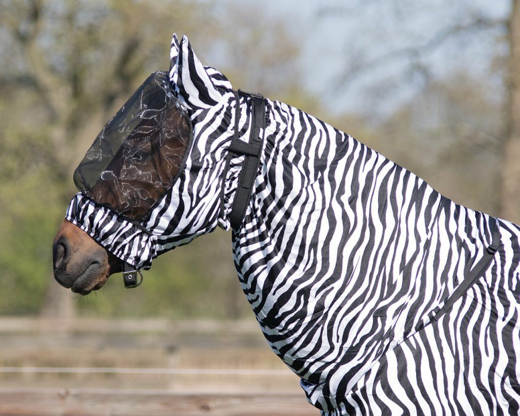 QHP Eczema mask with ear protection Zebra
