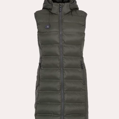 Ally Light Long Vest Deep Green